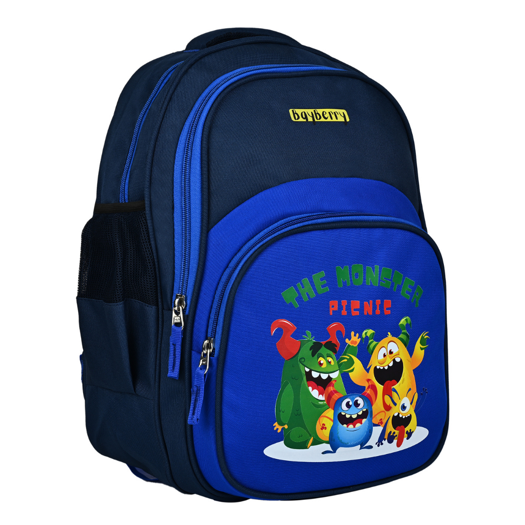 Monster Picnic Print School Bag for Kids.
