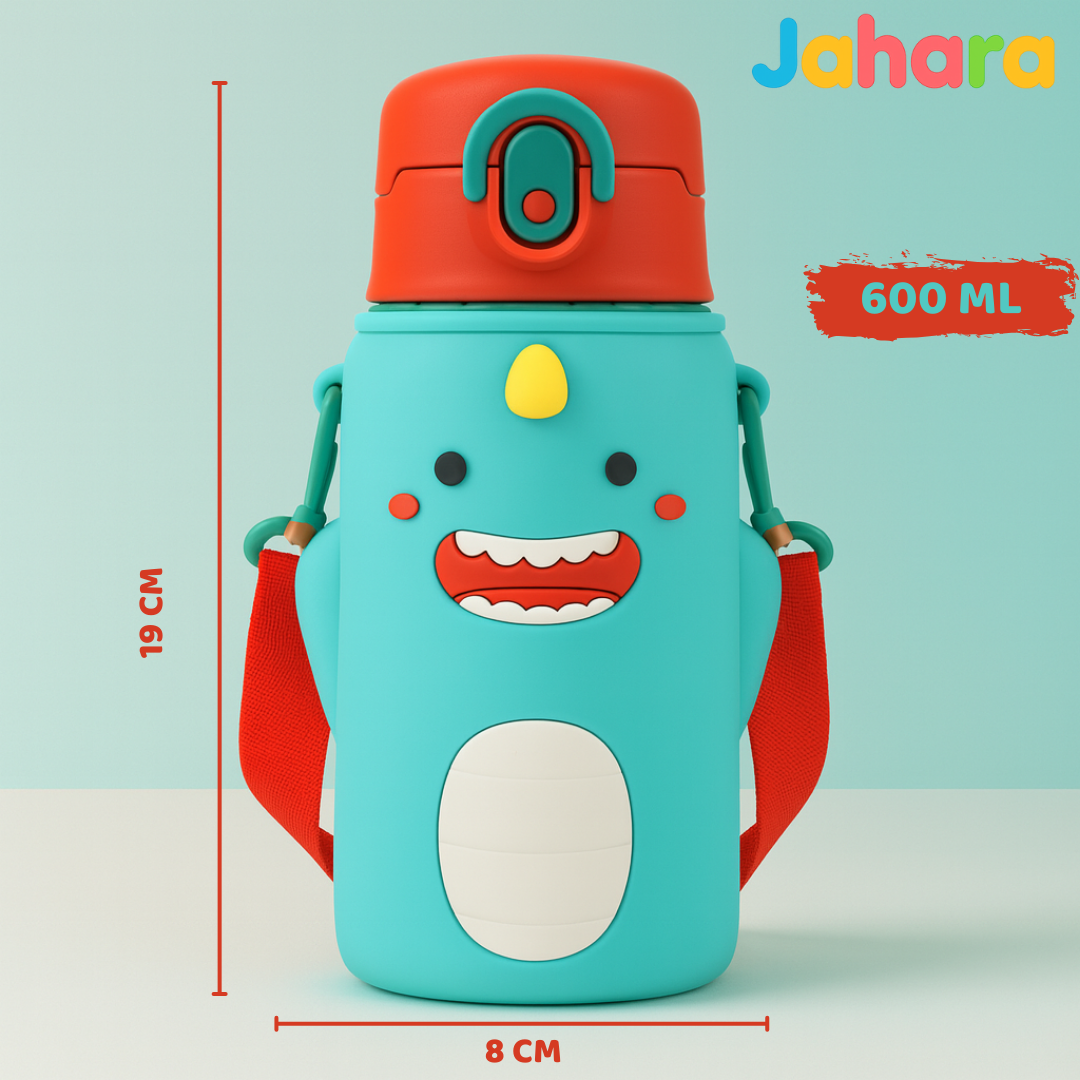 Dinosaur Shape Stainless Steel School Water Bottle for Kids