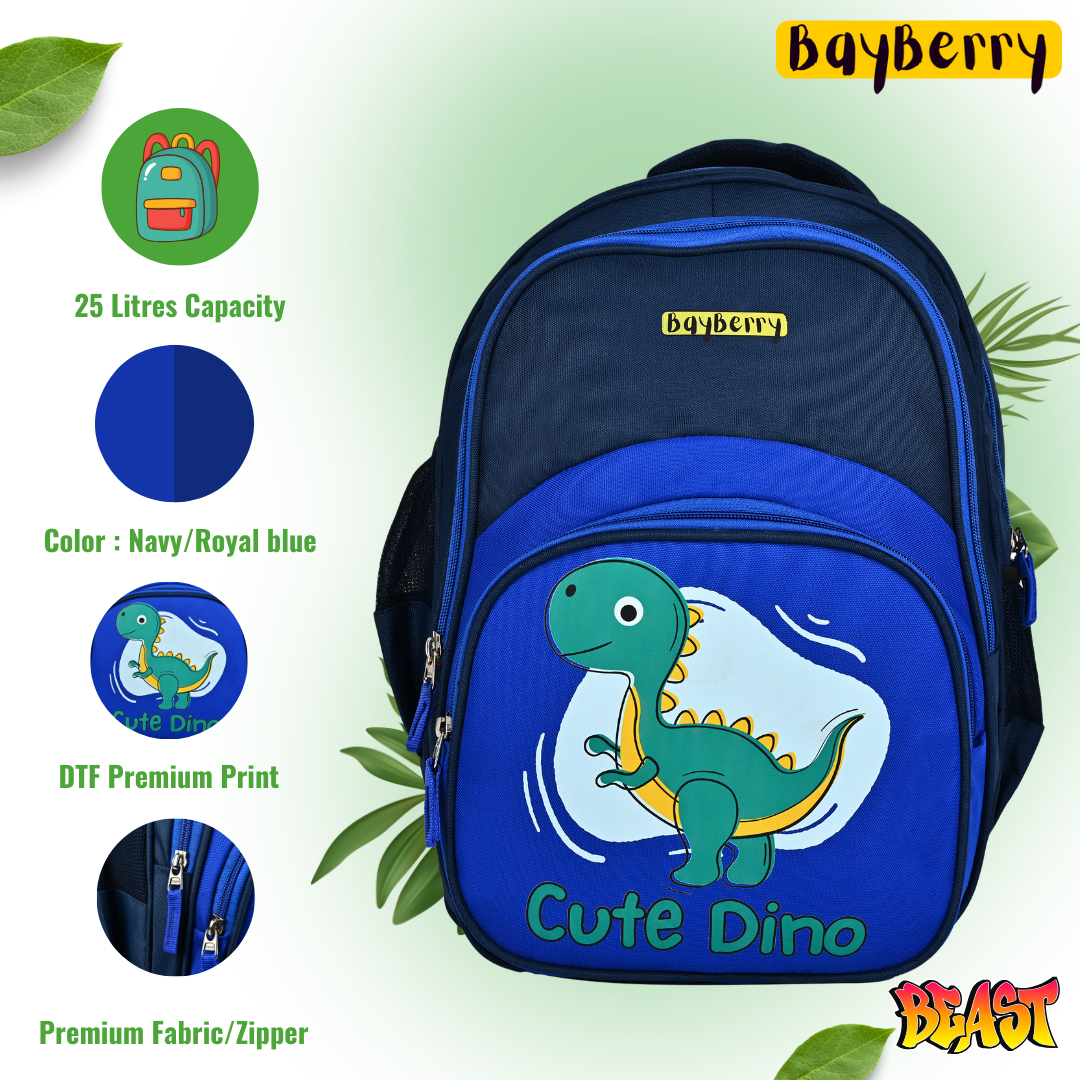 Bayberry Cute Dino School Bag For Kids -Dinosaur