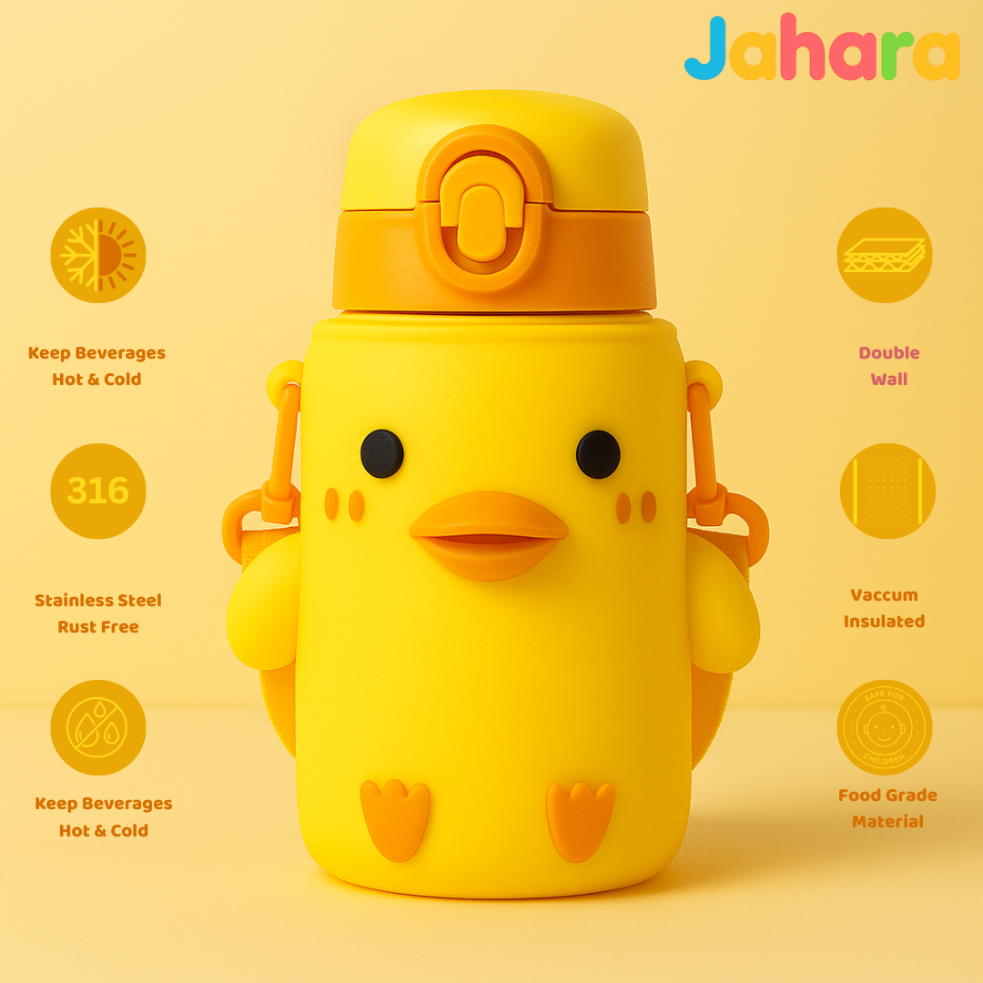 Duck Shape Kids Stainless Steel Water Bottle for Kids