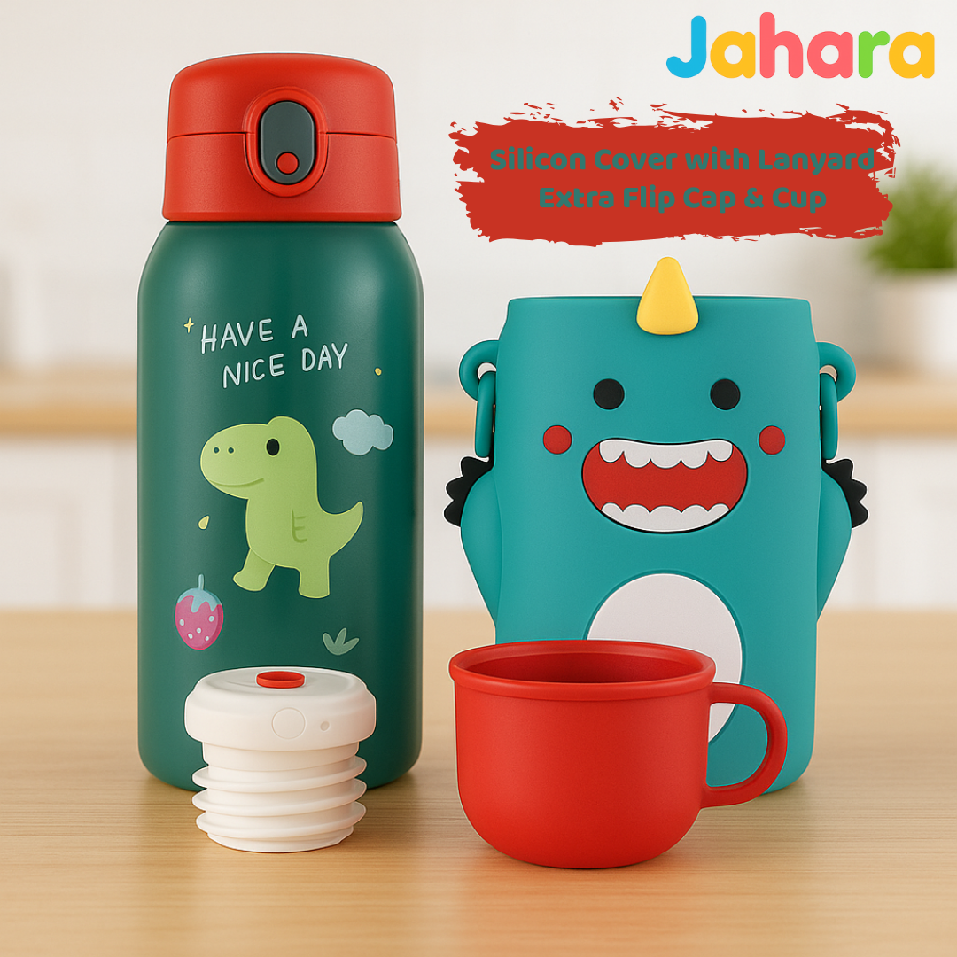 Dinosaur Shape Stainless Steel School Water Bottle for Kids