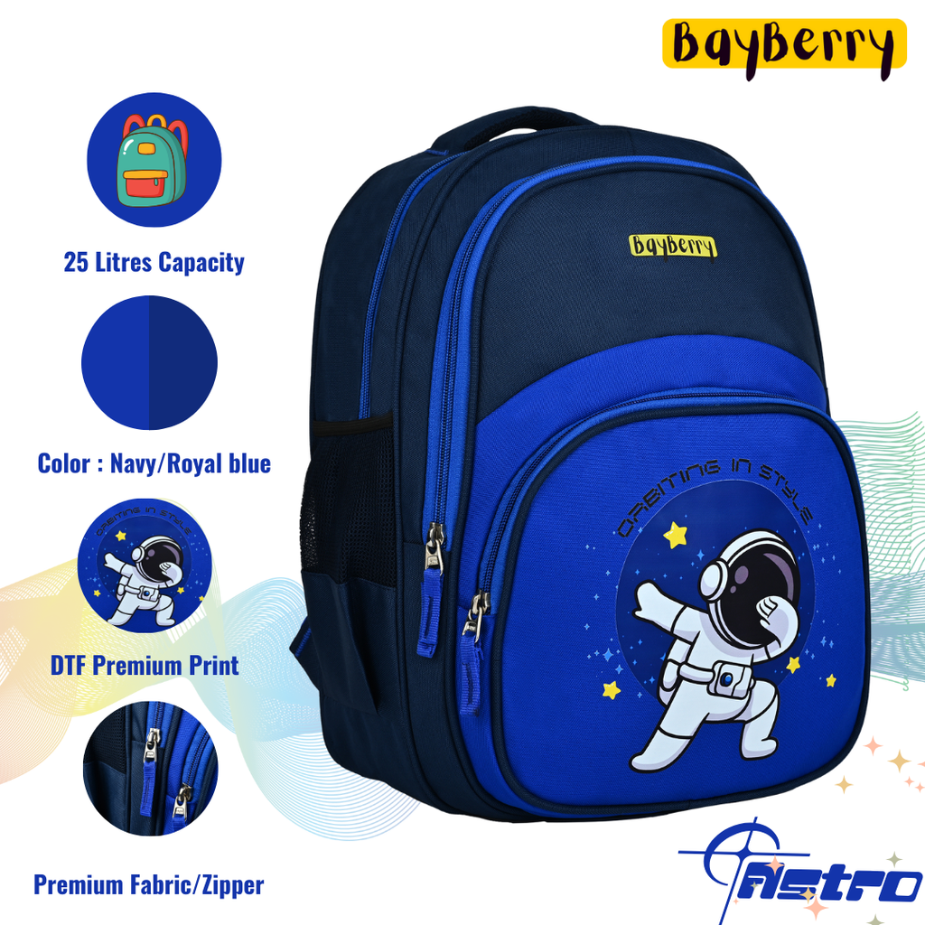 Orbiting In Space Theme School Bag For Kids