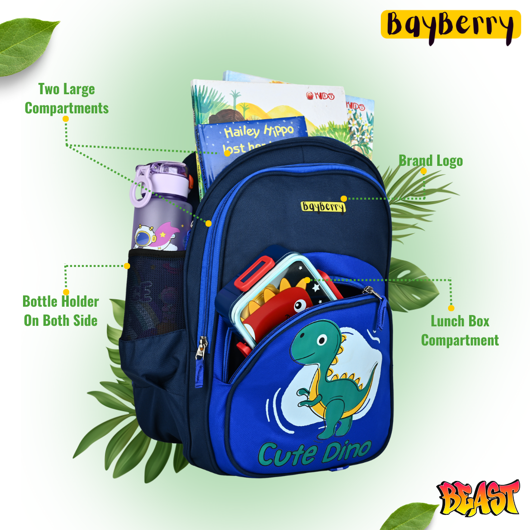 Bayberry Cute Dino School Bag For Kids -Dinosaur