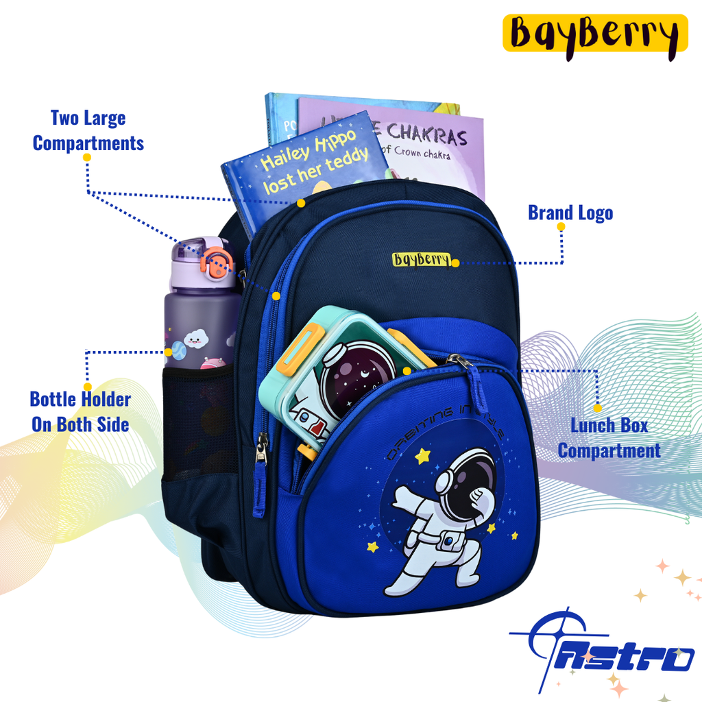 Orbiting In Space Theme School Bag For Kids